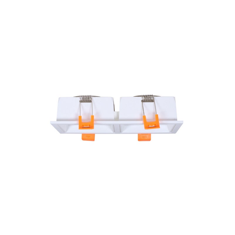 Jana Light Empty fixed spotlight, 2 eye, Rectangular plastic, plain white, Jana  Light LT-231 quantity 3 - Image 2